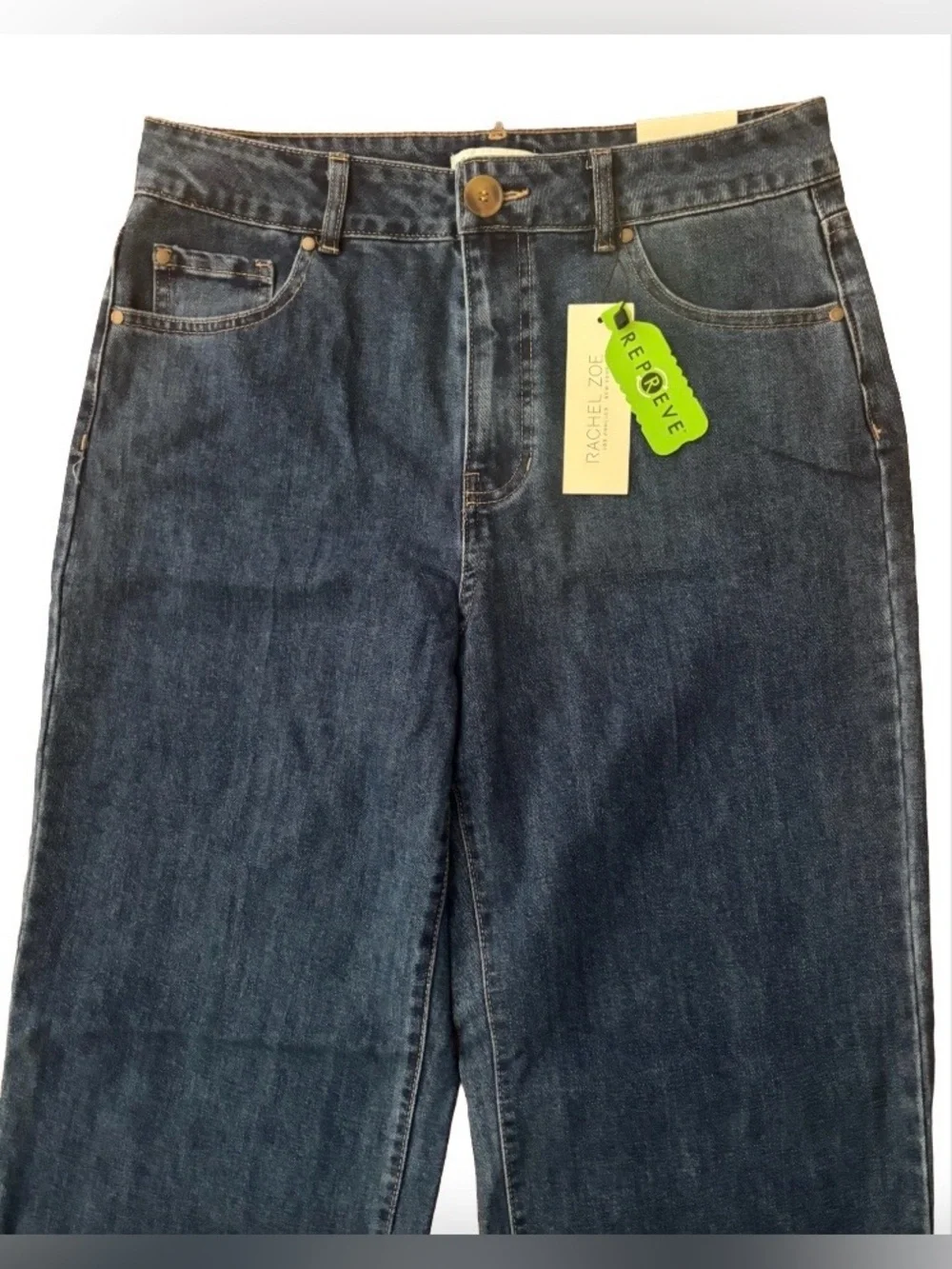 Rachel Zoe NWT hi ride wide leg dk wsh blu jns SZ 10 preppy casual